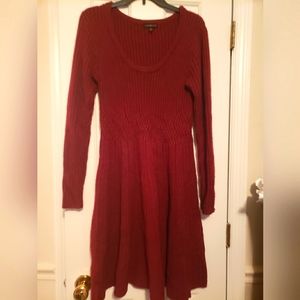Lane Bryant Sweater Dress- Maroon- 14/16